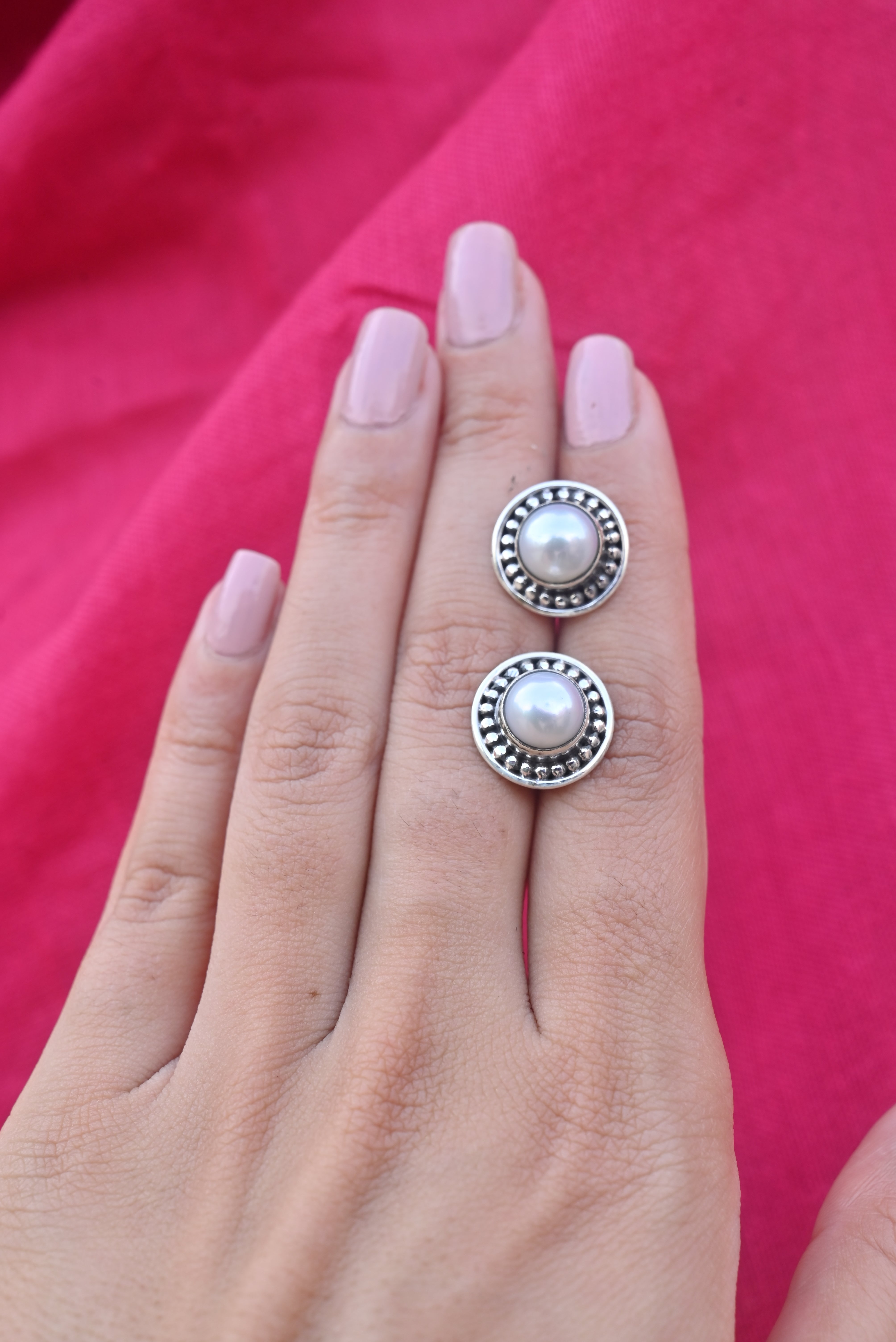 Silver Bindu Studs